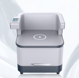 Pelvic floor chair device used for non-invasive pelvic floor treatment at Simcoe Cosmetic Clinic in Barrie Ontario