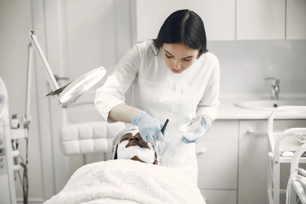 Face treatment scene, illustrating FX Face Lift in Barrie at Simcoe Cosmetic Clinic